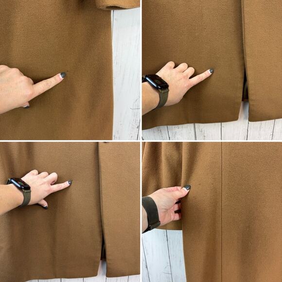 Calvin Klein Brown Wool Cashmere Stewart Coat Single Breasted Men's Size 52XL - Picture 12 of 16